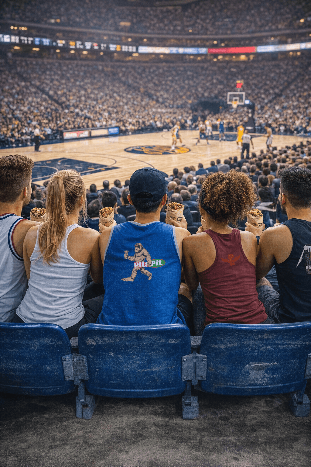 Fans watching the game