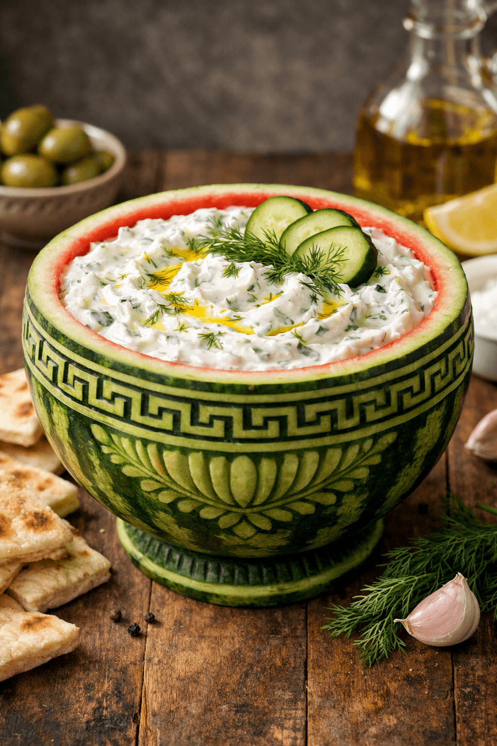 Watermelon Tzatziki Bowl